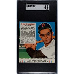 Vintage 1954 Redman Tobacco Dom Di Maggio SGC 4